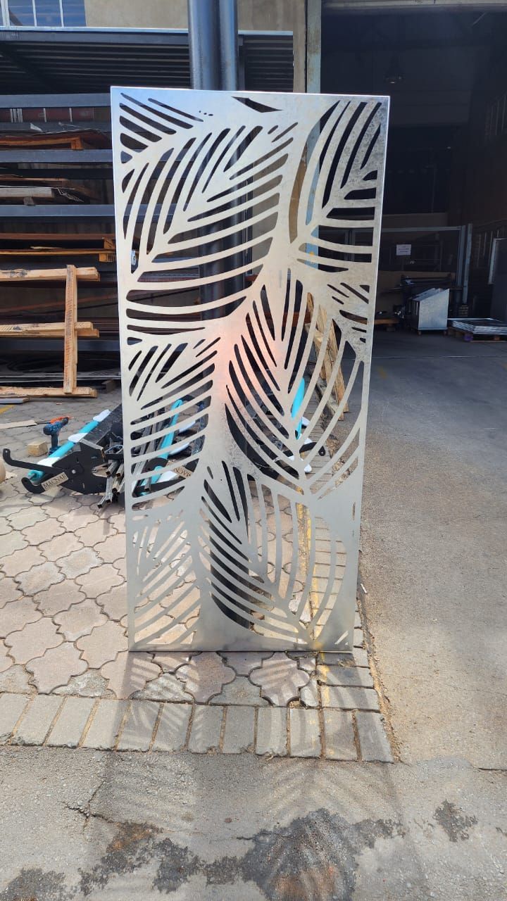 metal work cut out with a laser cutter of leaves